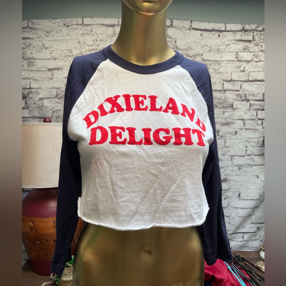 Vintage baseball tee cropped